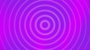 Mor Konsantrik Çemberler Soyut Arkaplan Döngüsü.