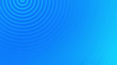 Soyut Arkaplan Döngüsünde Mavi Eşmerkezli Çemberler.