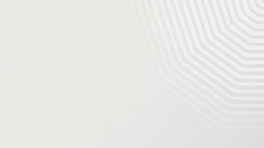 Beyaz Geometrik Çizgi Deseni Arkaplan Döngüsü.