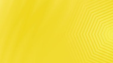 Sarı eşmerkezli altıgenler merkeze doğru küçülerek derinlik illüzyonuyla benzer bir tünel oluşturuyorlar. Monokromatik tonlar üç boyutlu görsel algıyı güçlendirir.