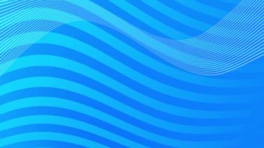 Sinüzoidal desen oluşturan pürüzsüz dalga çizgileri olan mavi arkaplan. Çizgiler ve arkaplan arasındaki yüksek kontrast modern görseller için ideal ritmik bir hareket yaratır..