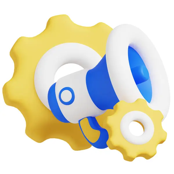 Otomatik Pazarlama 3D simge çizimi. İş, teknoloji, şirket, web siteleri, uygulamalar, eğitim, pazarlama ve promosyon için harika. Pazarlama Reklamcılığı 3d grafikleri.