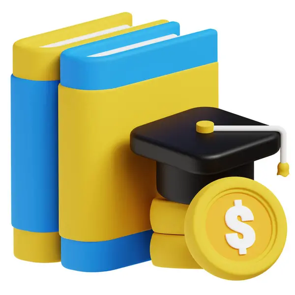 Yatırım Öğrenme 3D simge çizimi. İş, teknoloji, şirket, web siteleri, uygulamalar, eğitim, pazarlama ve promosyon için harika. Finansal Yatırım 3D grafikleri.