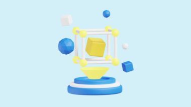 Yapay Zekanın Geleceği 3D animasyon simgesi. İş, teknoloji, şirket, web siteleri, uygulamalar, eğitim, pazarlama ve promosyon için harika. Yapay Zeka 3d simge canlandırması.