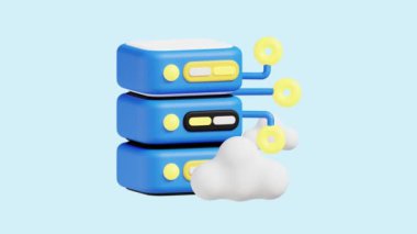 Sunucu Sağlayıcı 3d simgesi canlandırdı. İş, teknoloji, şirket, web siteleri, uygulamalar, eğitim, pazarlama ve promosyon için harika. Yapay Zeka 3d simge canlandırması.