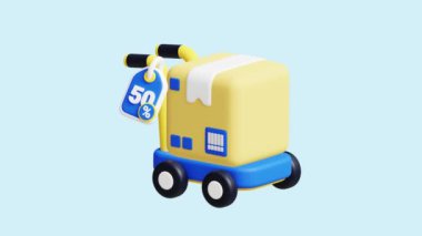 Fatura Alma Canlandırılmış 3D simgesi. İş, teknoloji, şirket, web siteleri, uygulamalar, eğitim, pazarlama ve promosyon için harika. E-Ticaret 3d simge canlandırması.