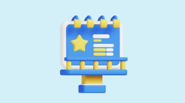Açık havada 3 boyutlu animasyon ikonu. İş, teknoloji, şirket, web siteleri, uygulamalar, eğitim, pazarlama ve promosyon için harika. Pazarlama Reklam 3d simgesi canlandırması.