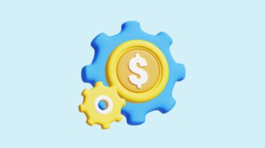 Ödeme Süreci 3D canlandırma simgesi. İş, teknoloji, şirket, web siteleri, uygulamalar, eğitim, pazarlama ve promosyon için harika. Çevrimiçi Ödemeler 3d simge canlandırması.