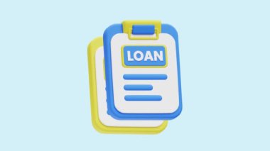 Kredi Kağıdı Canlandırılmış 3D simgesi. İş, teknoloji, şirket, web siteleri, uygulamalar, eğitim, pazarlama ve promosyon için harika. Gayrimenkul 3d simge canlandırması.