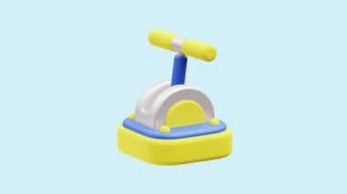 Denetim Kaldıraç Canlandırma 3D simgesi. İş, teknoloji, şirket, web siteleri, uygulamalar, eğitim, pazarlama ve promosyon için harika. Fabrika Endüstriyel 3D simge canlandırması.