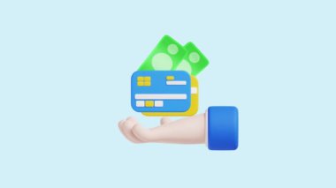 Nakit 3D animasyon konsepti. Şirketler, teknoloji, şirketler, web siteleri, uygulamalar, eğitim, pazarlama ve tanıtım için idealdir. Finansal Ekonomik 3D animasyon.