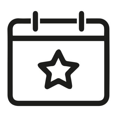 Takvim simgesi, vektör çizimi