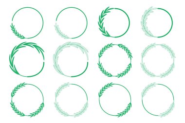 Elle çizilmiş suluboya yaprakları. vektör illüstrasyonu.