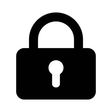 asma kilit simgesi beyaz arkaplanda izole edildi