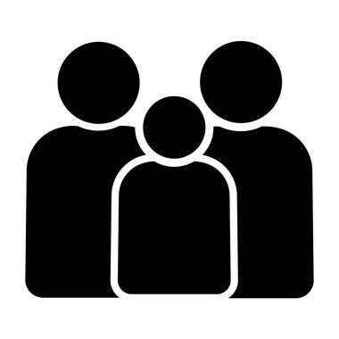 Family, parents and child, linear icon. editable stroke