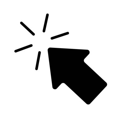 Cursor line icon. Vector symbol in trendy flat style on white background. Click arrow.