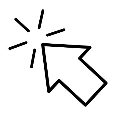 Cursor line icon. Vector symbol in trendy flat style on white background. Click arrow.