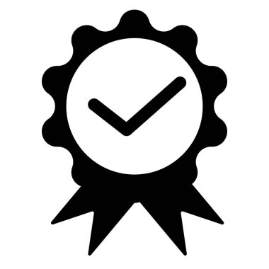 Approval check vector icon, flat style design