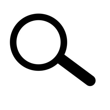 Büyüteç Camı veya arama simgesi, izole arka plan üzerinde düz vektör grafiği.