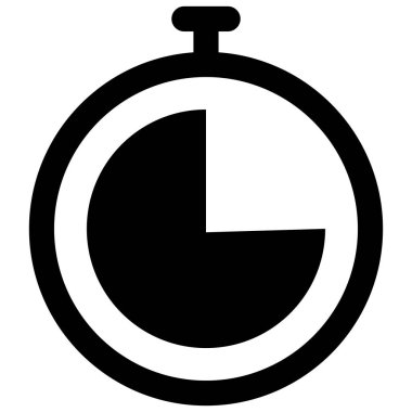 Clock vector icon. flat style design