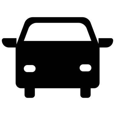 Car front line icon. Simple outline style sign symbol. Auto, view, sport, race, transport concept. Vector illustration isolated on white background. EPS 10.