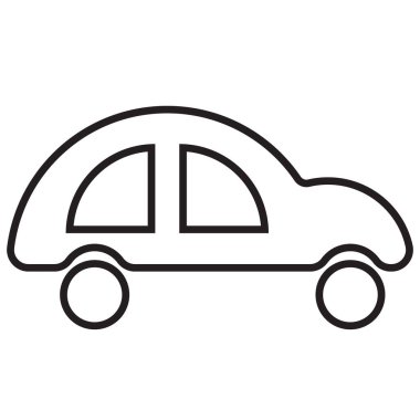 Car front line icon. Simple outline style sign symbol. Auto, view, sport, race, transport concept. Vector illustration isolated on white background. EPS 10.