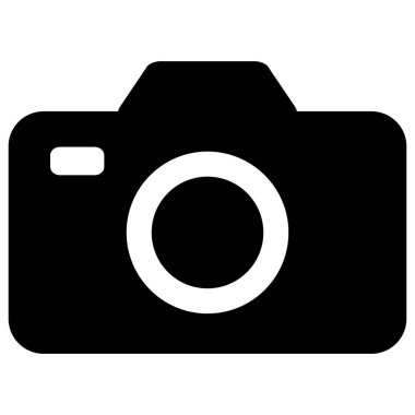 Photo camera vector icon. Flat design.