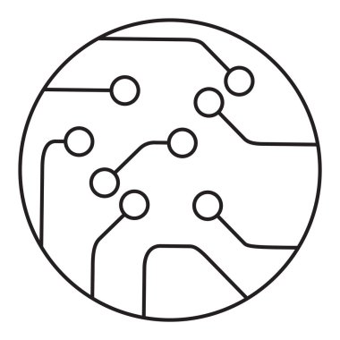 circuit board icon vector, Flat design.