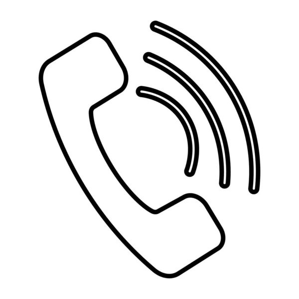 白を背景に隔離された流行のフラットスタイルで電話アイコン 電話記号 ベクターイラスト — ストックベクタ
