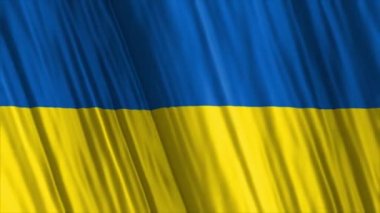 Ukrayna 'nın ulusal bayrak video gerçekçi animasyonu the 124k resolution video