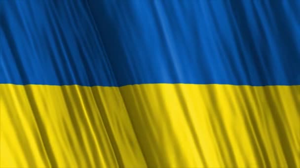 Ukraine Bandera Nacional Vídeo Realista Animación Jalá Resolución Vídeo — Vídeo de stock