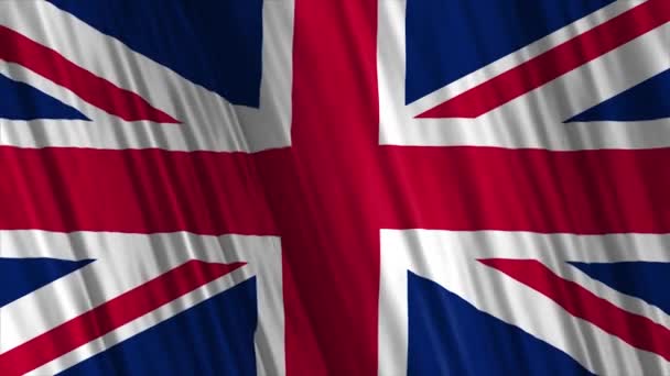 Große Britische Nationalflagge Video Realistische Animation Auflösung Video — Stockvideo