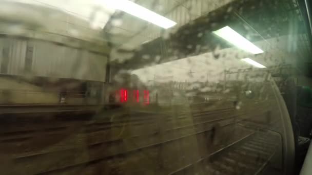 Cardiff Wales 2022 View Window Moving Train Footage — Vídeos de Stock