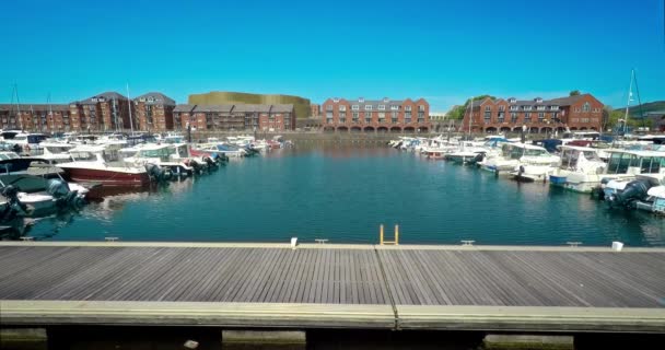 Swansea Yat Limanı Temel Renk Derecesi 124K — Stok video