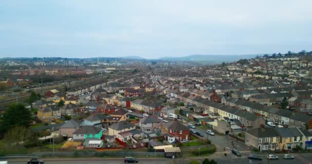 Cidade Newport País Gales Reino Unido Com Vista Panorâmica Dos — Vídeo de Stock