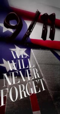 Hatırlama 9 / 11: İkiz Kuleler ve ABD Bayrak Övgüsü (124; 4K Dikey Video)