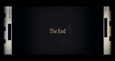 The End - Eski Film Biçimi Metin 4k Videosu