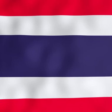 Thailand Flag Waving in The Wind (Rüzgâr Dalgalanması)