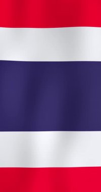 Thailand Flag Waving in The Wind (Rüzgâr Dalgalanması)