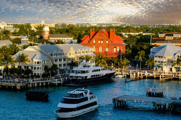Seaport Village Key West Boats Docked Harbor — Stock Photo, Image