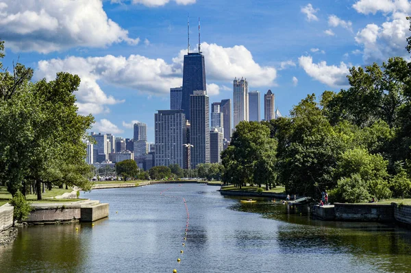 Skyline Chicago Viewed Lincoln Park — Stock Photo, Image