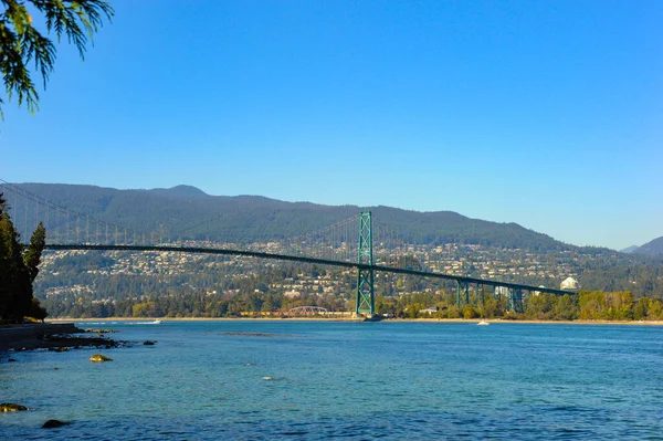 Vancouver Colúmbia Britânica Onde Bela Arquitetura Aço Ponte Portão Leão Fotografias De Stock Royalty-Free