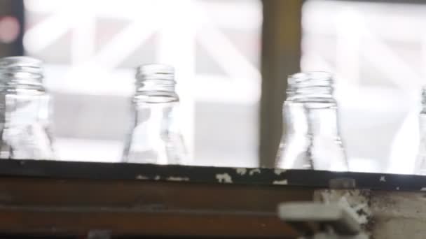 Виробництво Скляних Пляшок Гарячі Скляні Пляшки Виробництві — стокове відео