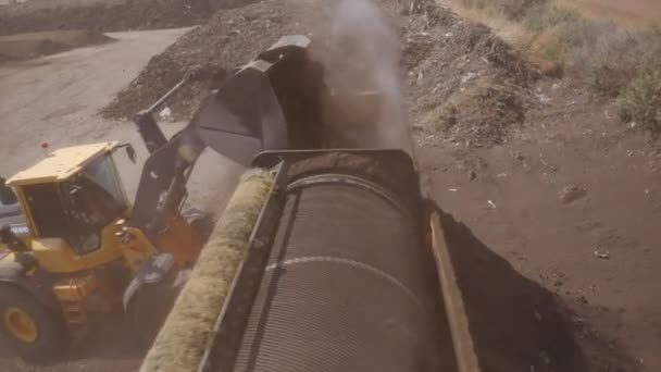 Site Production Compost Industriel Tamisage Des Piles Compost — Video