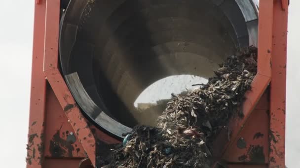 Sitio Producción Compost Inductivo Montones Compost Proyección Máquina — Vídeos de Stock