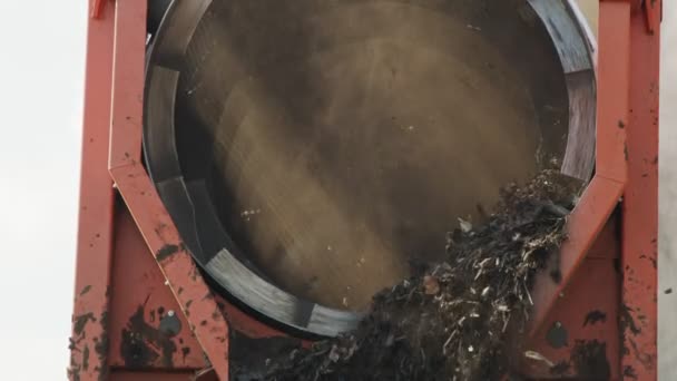 Sito Produzione Compost Induttivo Pali Compost Vagliatura Macchine — Video Stock