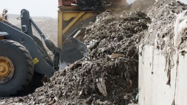 Indukcyjny Zakład Produkcji Kompostu Przesiewanie Stert Kompostu Maszynowego — Wideo stockowe