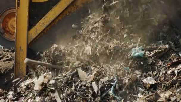 Indukcyjny Zakład Produkcji Kompostu Przesiewanie Stert Kompostu Maszynowego — Wideo stockowe