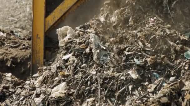 Sitio Producción Compost Inductivo Montones Compost Proyección Máquina — Vídeo de stock