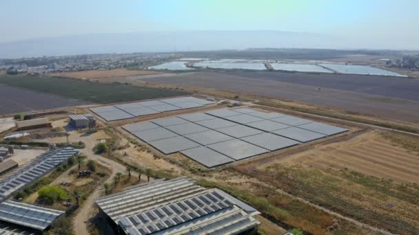 Foto Aerea Una Fattoria Energia Solare Nel Nord Israele — Video Stock
